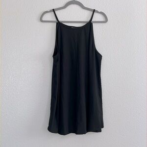 High neck black ribbed tank, size 3X